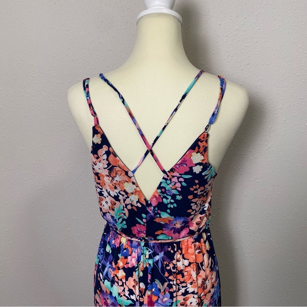 1.4.3 Story by Line Up Floral Muticolor Wrap Front Maxi Dress Women's Size Small - Picture 3 of 14